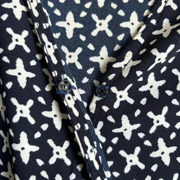 Dynamite Blue and White Polka Dot Jumpsuit with Wide-Leg Design - Picture 4 of 6